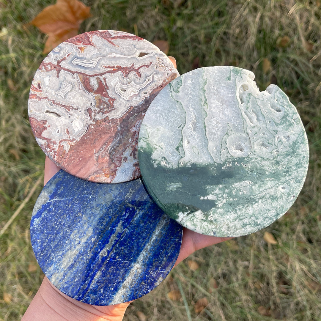 Natural Crystal Round Slab