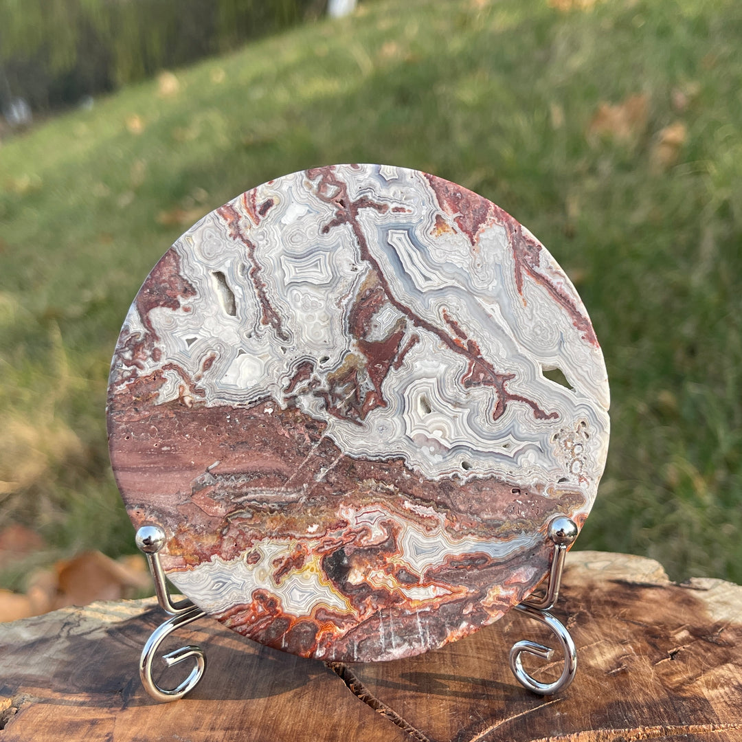 Natural Crystal Round Slab