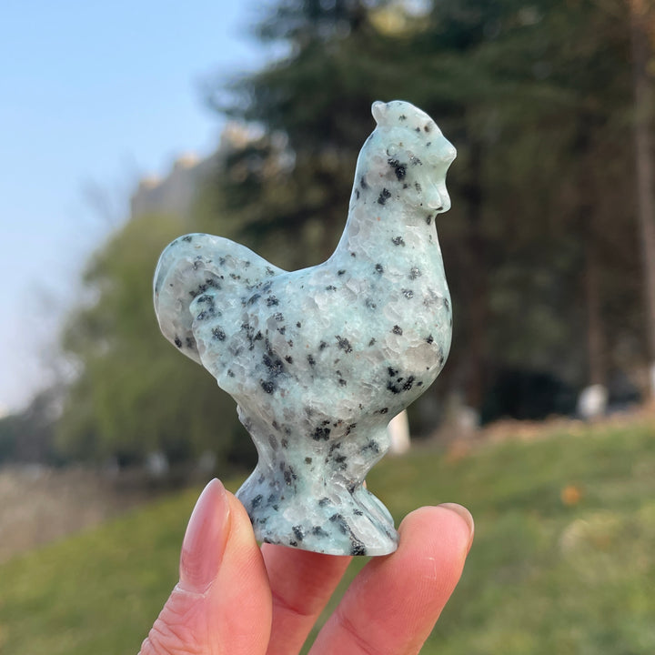 Natural Carving Rooster Figurine