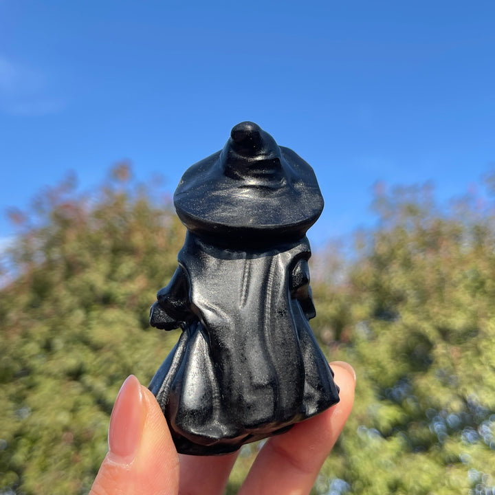 Natural Black Obsidian Witch
