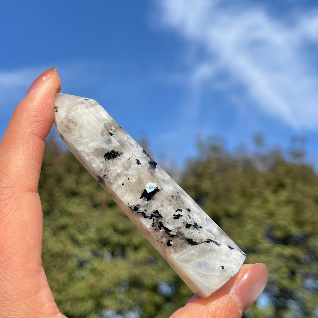 Natural Rainbow Moonstone Point