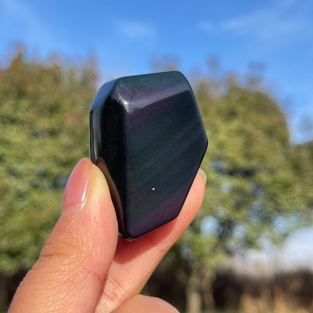 Natural Rainbow Obsidian Freeform