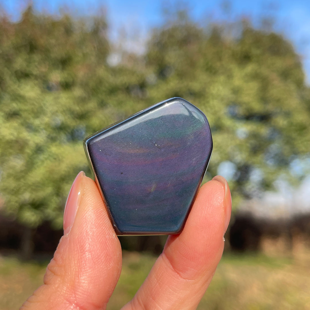 Natural Rainbow Obsidian Freeform