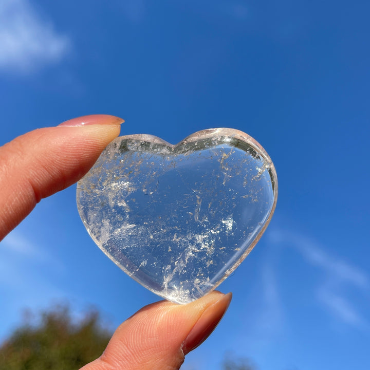 Natural Carving Clear Quartz Heart