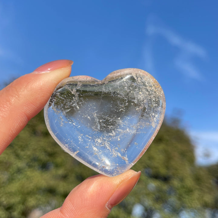 Natural Carving Clear Quartz Heart