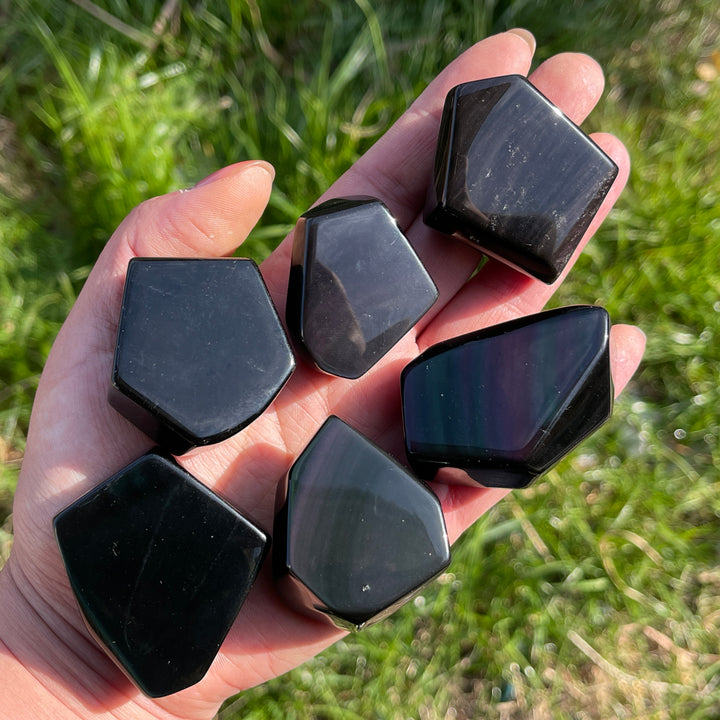 Natural Rainbow Obsidian Freeform