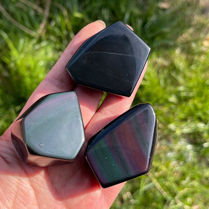Natural Rainbow Obsidian Freeform