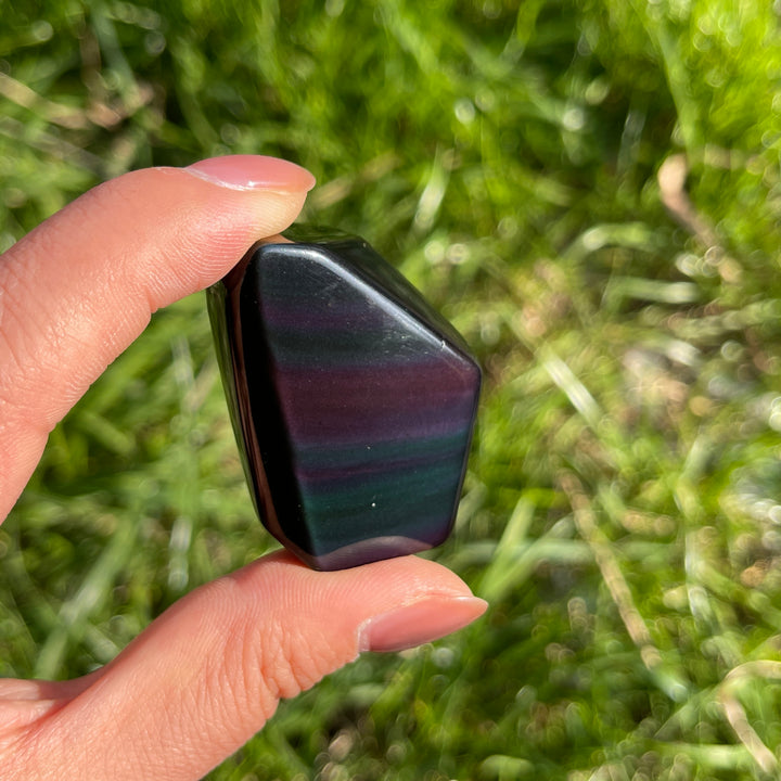 Natural Rainbow Obsidian Freeform