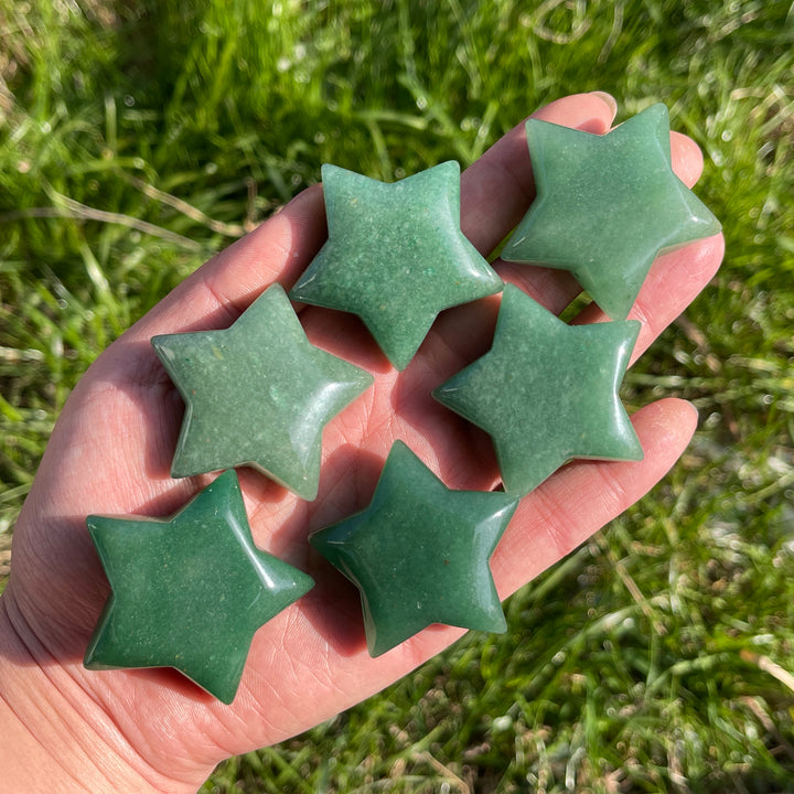 Natural Carving Green Aventurine Star