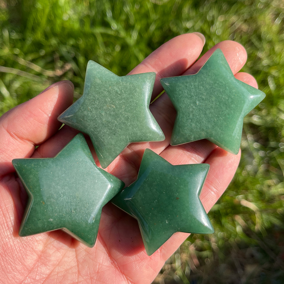 Natural Carving Green Aventurine Star