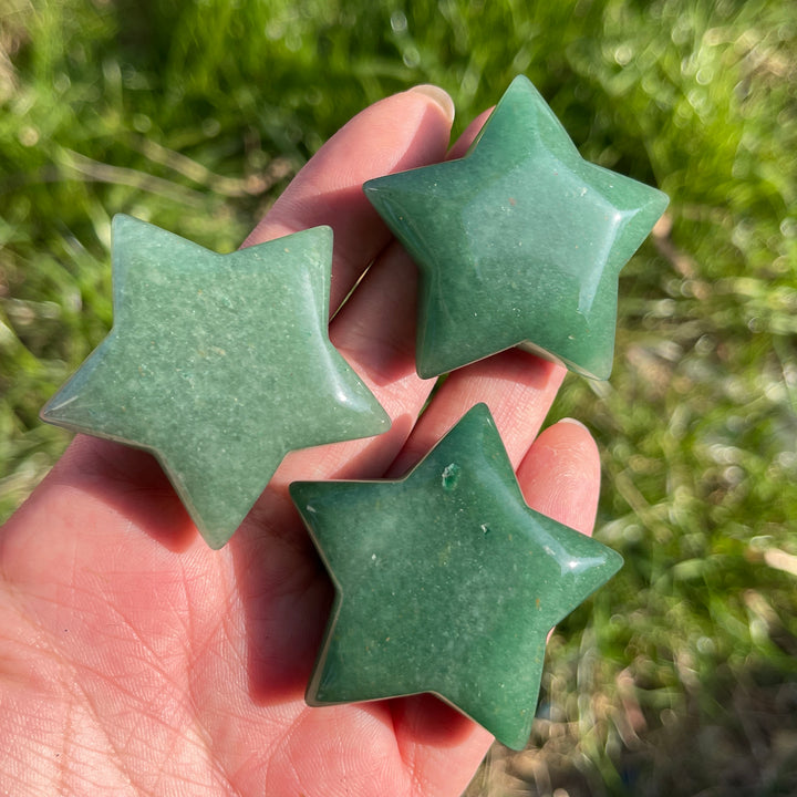 Natural Carving Green Aventurine Star