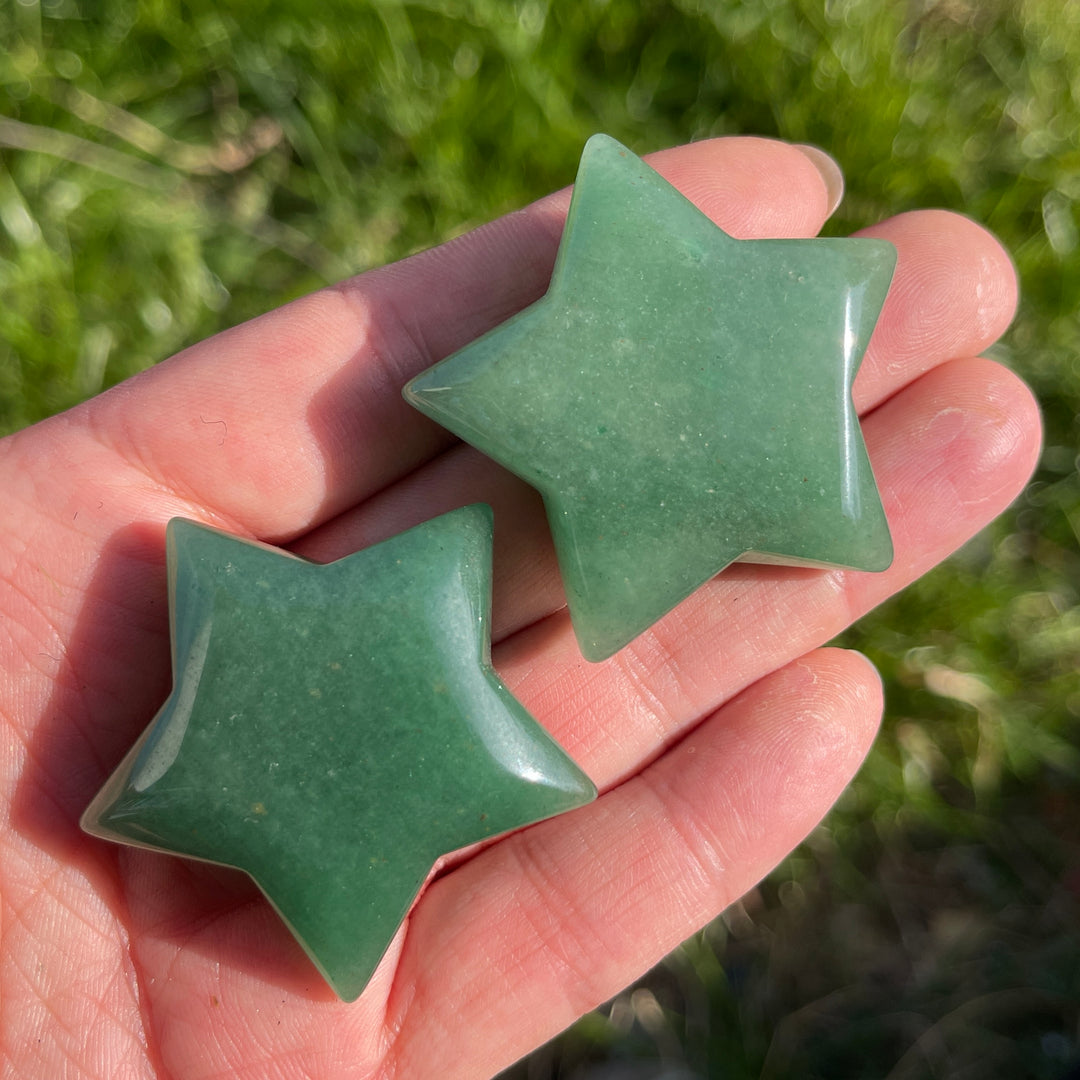 Natural Carving Green Aventurine Star