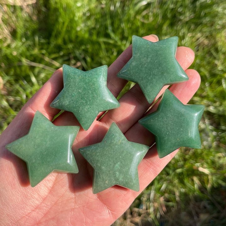 Natural Carving Green Aventurine Star