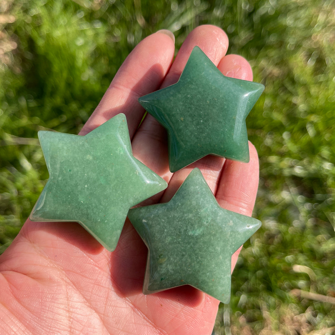 Natural Carving Green Aventurine Star