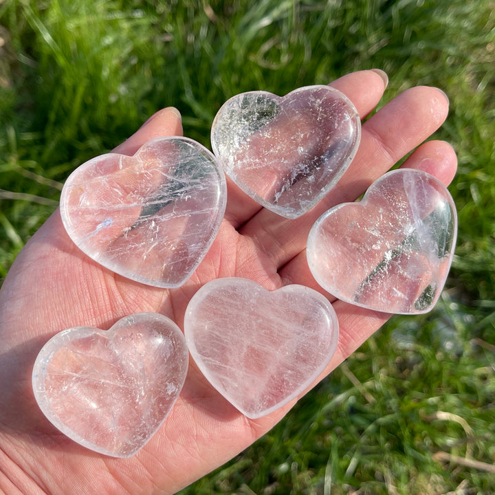 Natural Carving Clear Quartz Heart