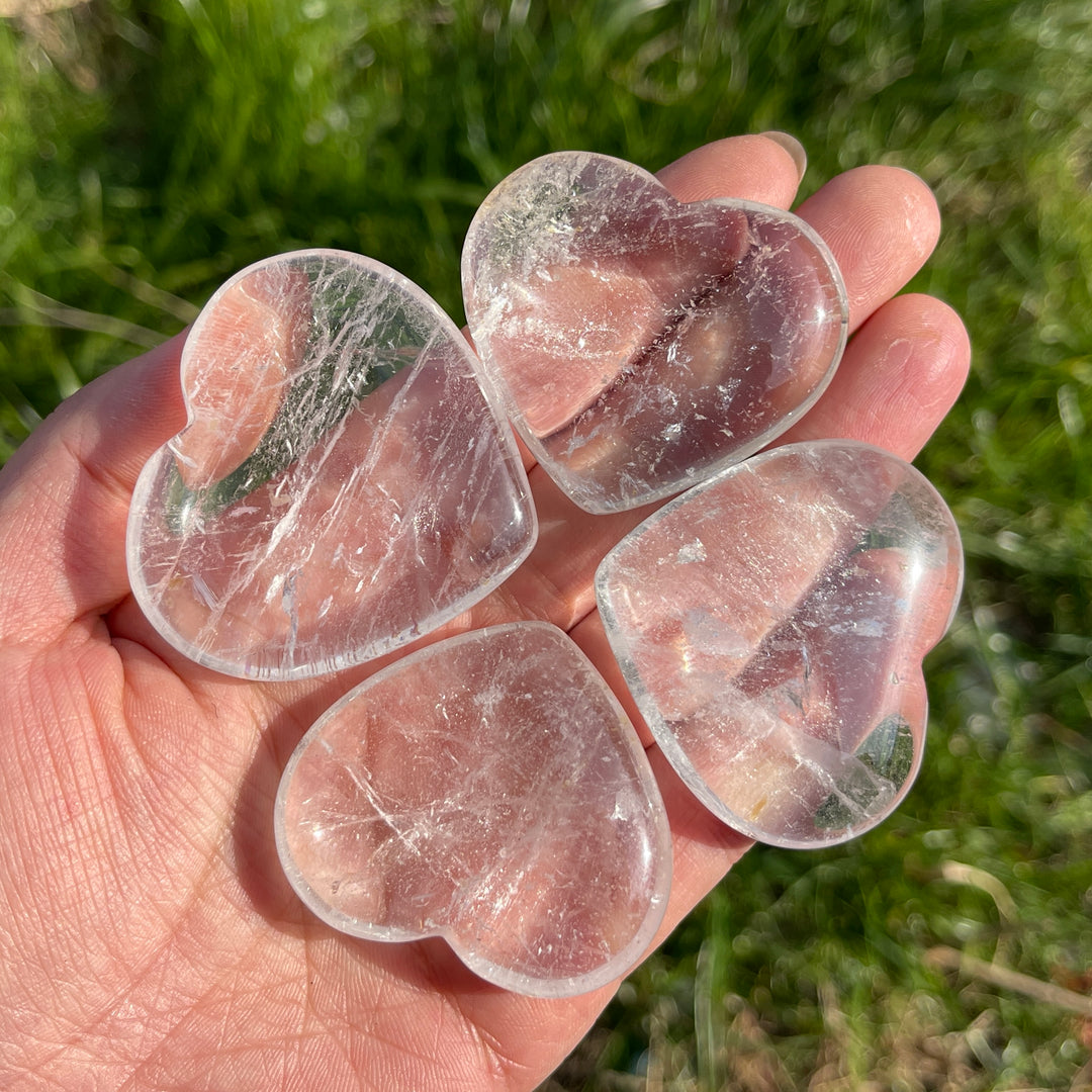 Natural Carving Clear Quartz Heart
