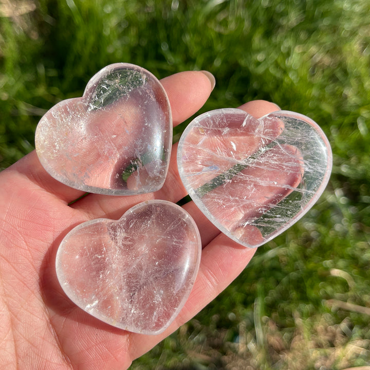 Natural Carving Clear Quartz Heart
