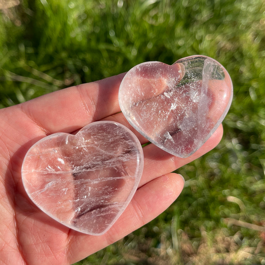 Natural Carving Clear Quartz Heart