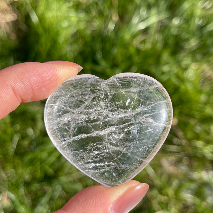 Natural Carving Clear Quartz Heart