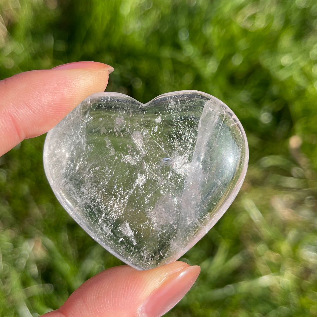 Natural Carving Clear Quartz Heart
