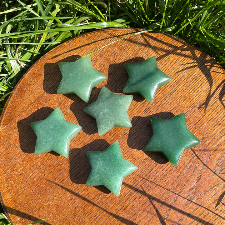 Natural Carving Green Aventurine Star