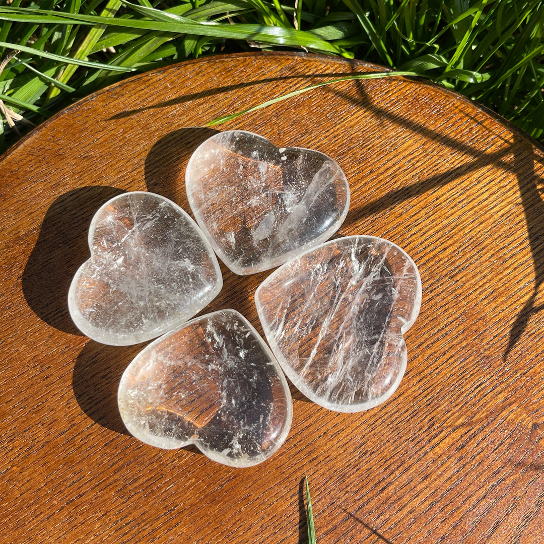 Natural Carving Clear Quartz Heart
