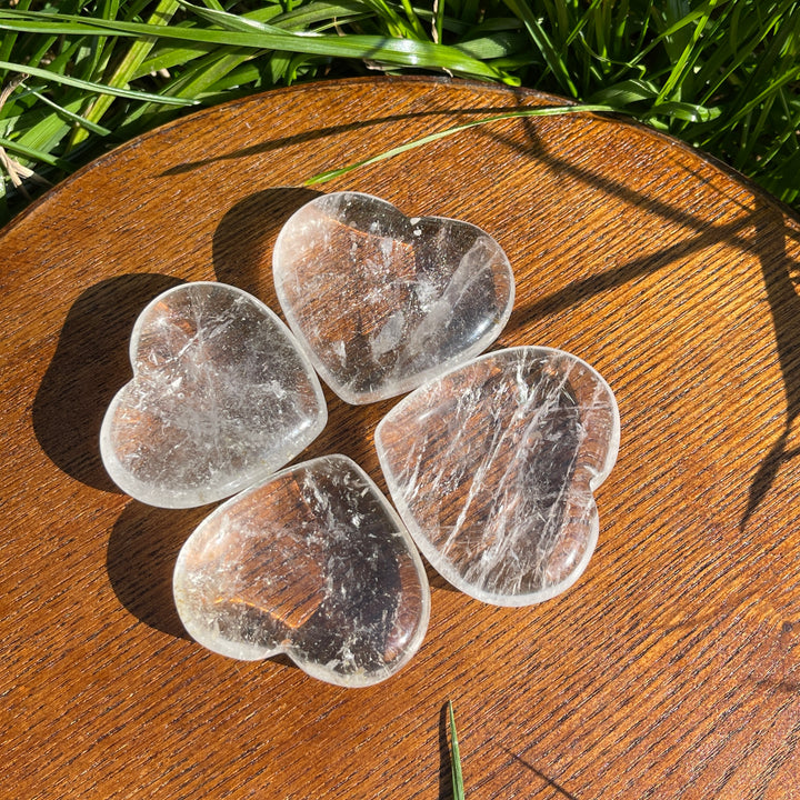 Natural Carving Clear Quartz Heart