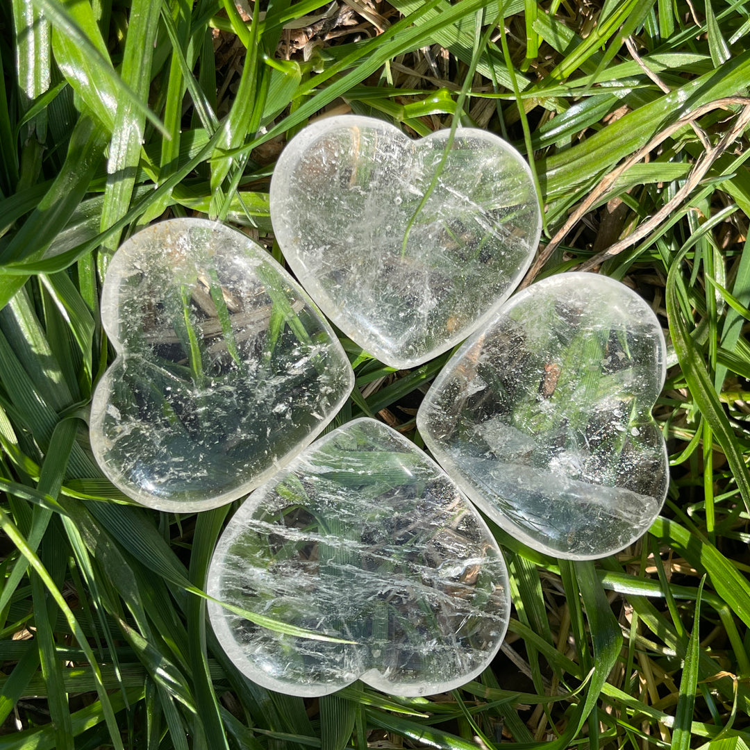 Natural Carving Clear Quartz Heart