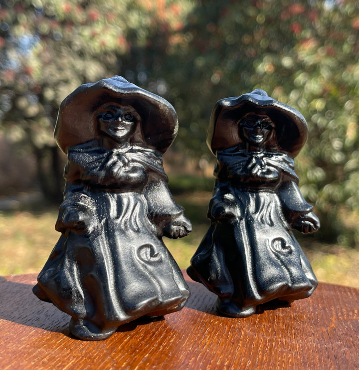 Natural Black Obsidian Witch