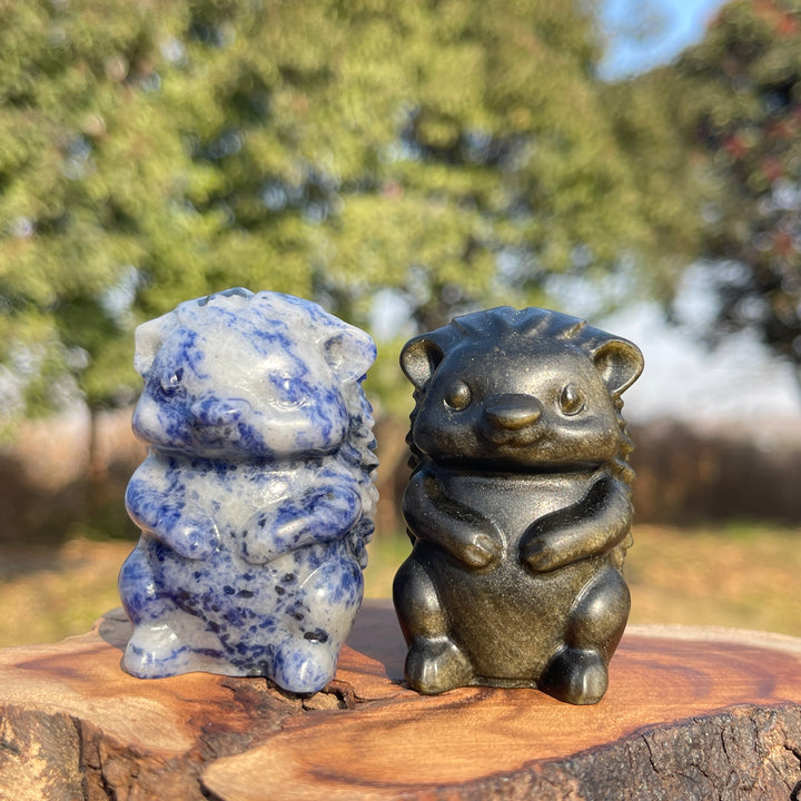 Natural Crystal Carving Hedgehog