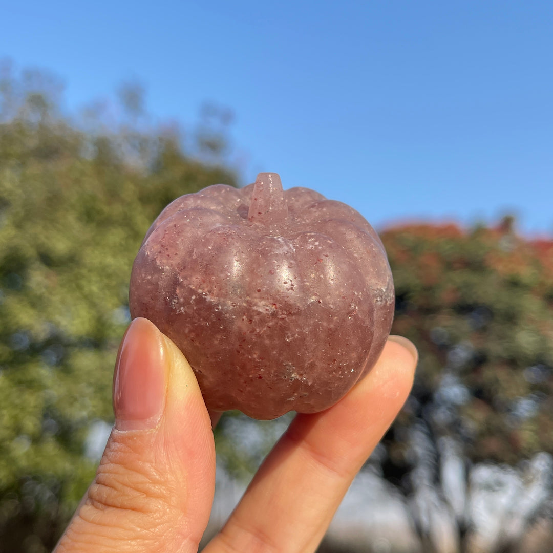 Natural Crystal Carving Pumpkin