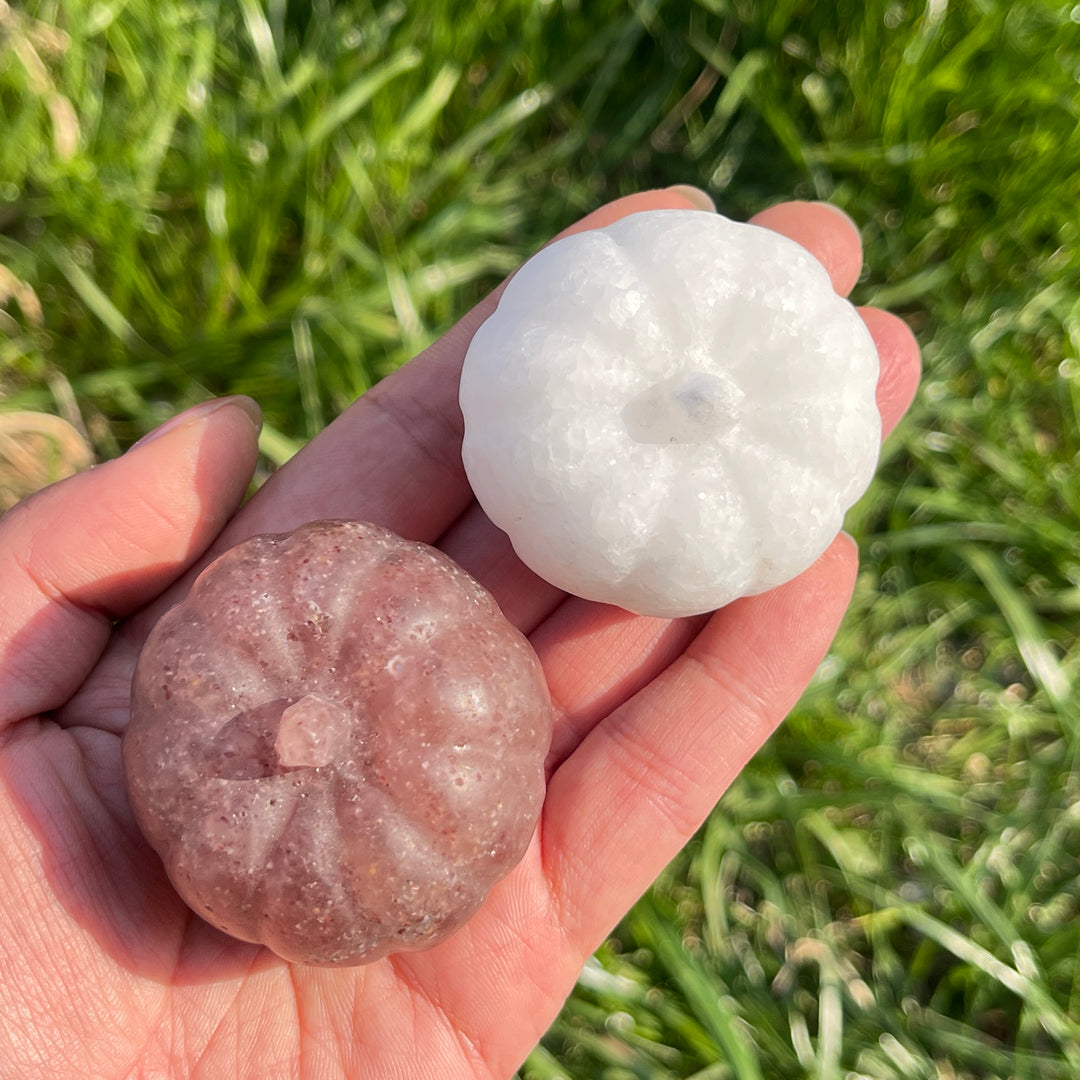 Natural Crystal Carving Pumpkin