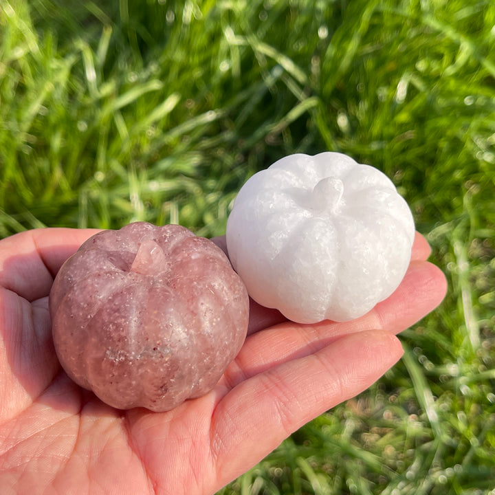 Natural Crystal Carving Pumpkin