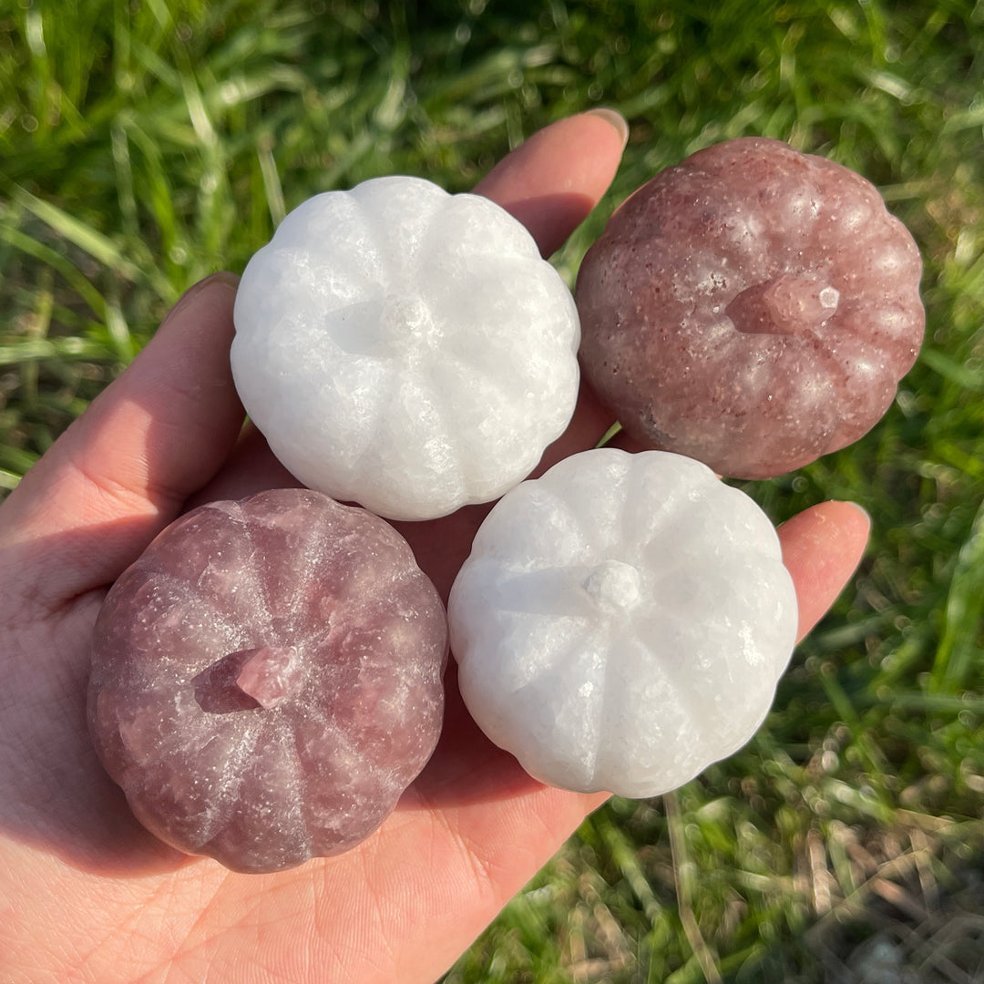 Natural Crystal Carving Pumpkin