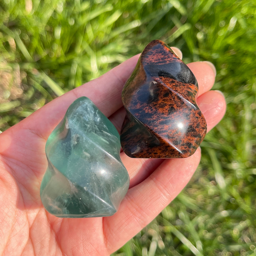 Natural Crystal Carving Flame