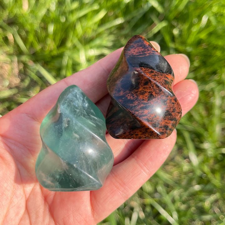 Natural Crystal Carving Flame