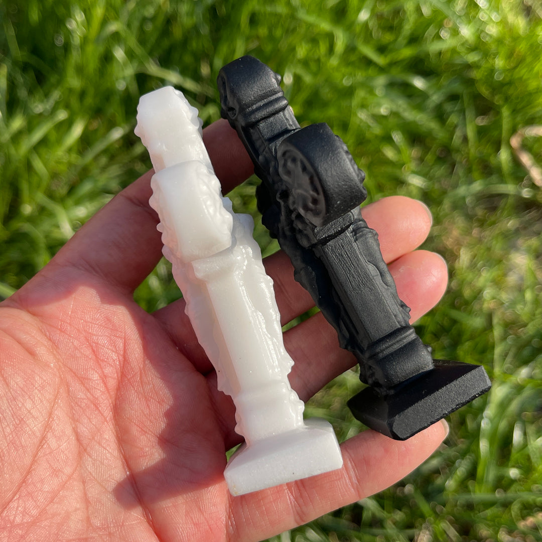 Natural Crystal Carving Cross