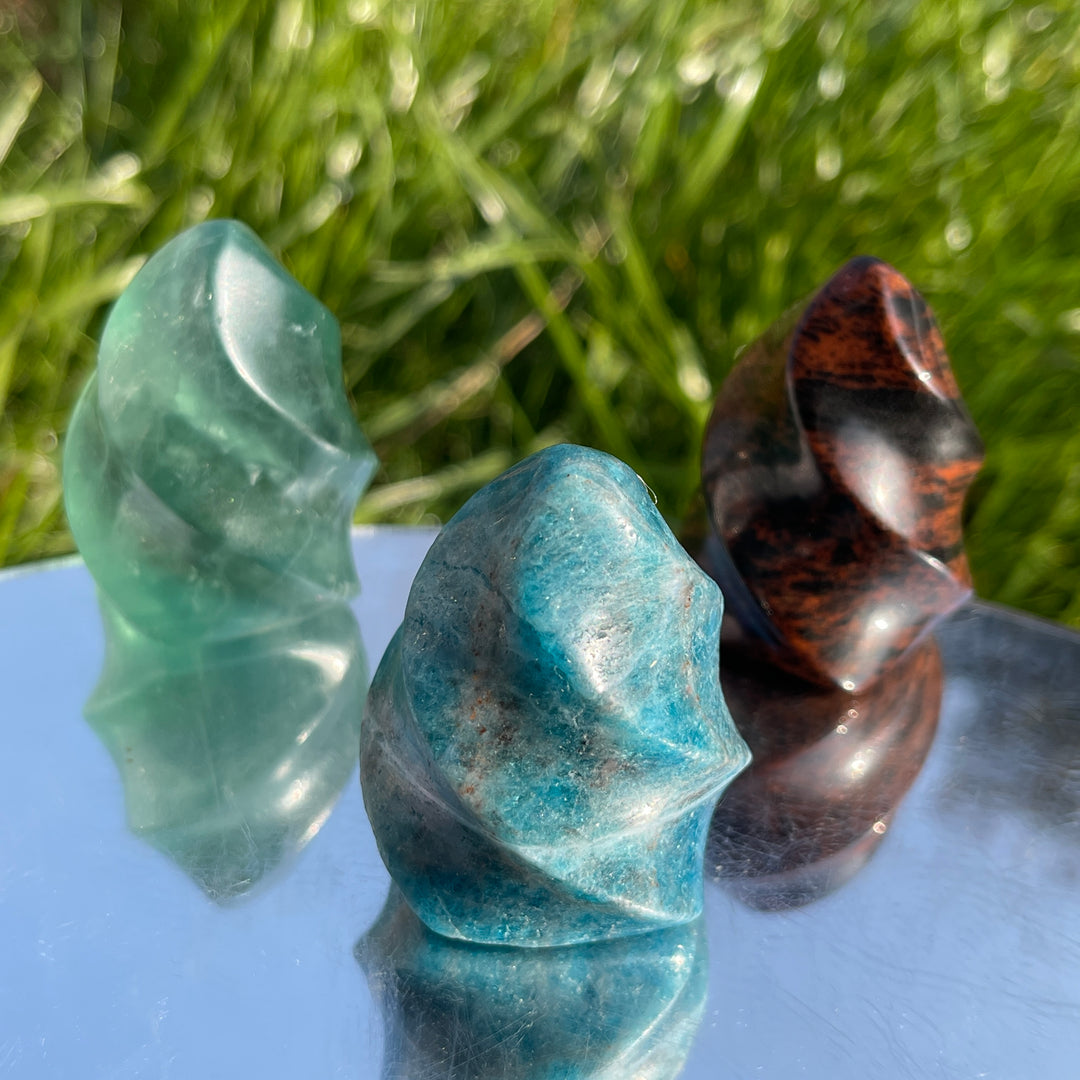 Natural Crystal Carving Flame