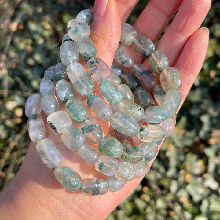 Natural Moss Agate Bracelet