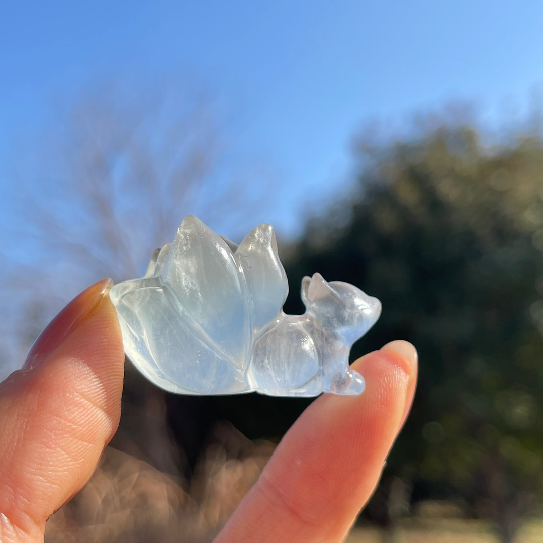 Natural Rainbow Fluorite Nine-Tailed Fox