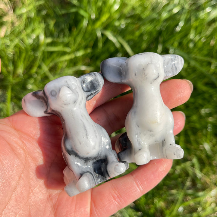 Natural Carving TaiJi Stone Chihuahua