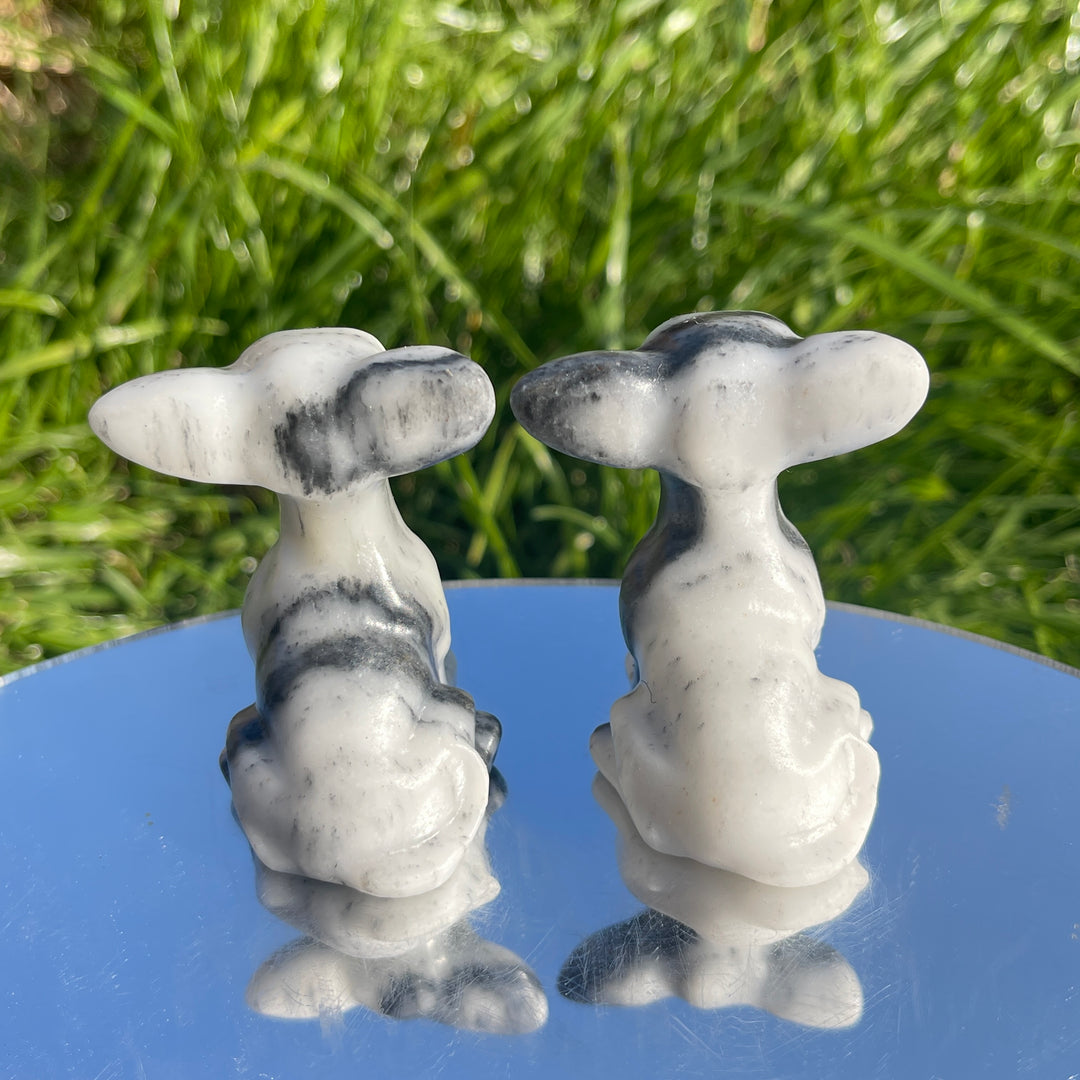 Natural Carving TaiJi Stone Chihuahua