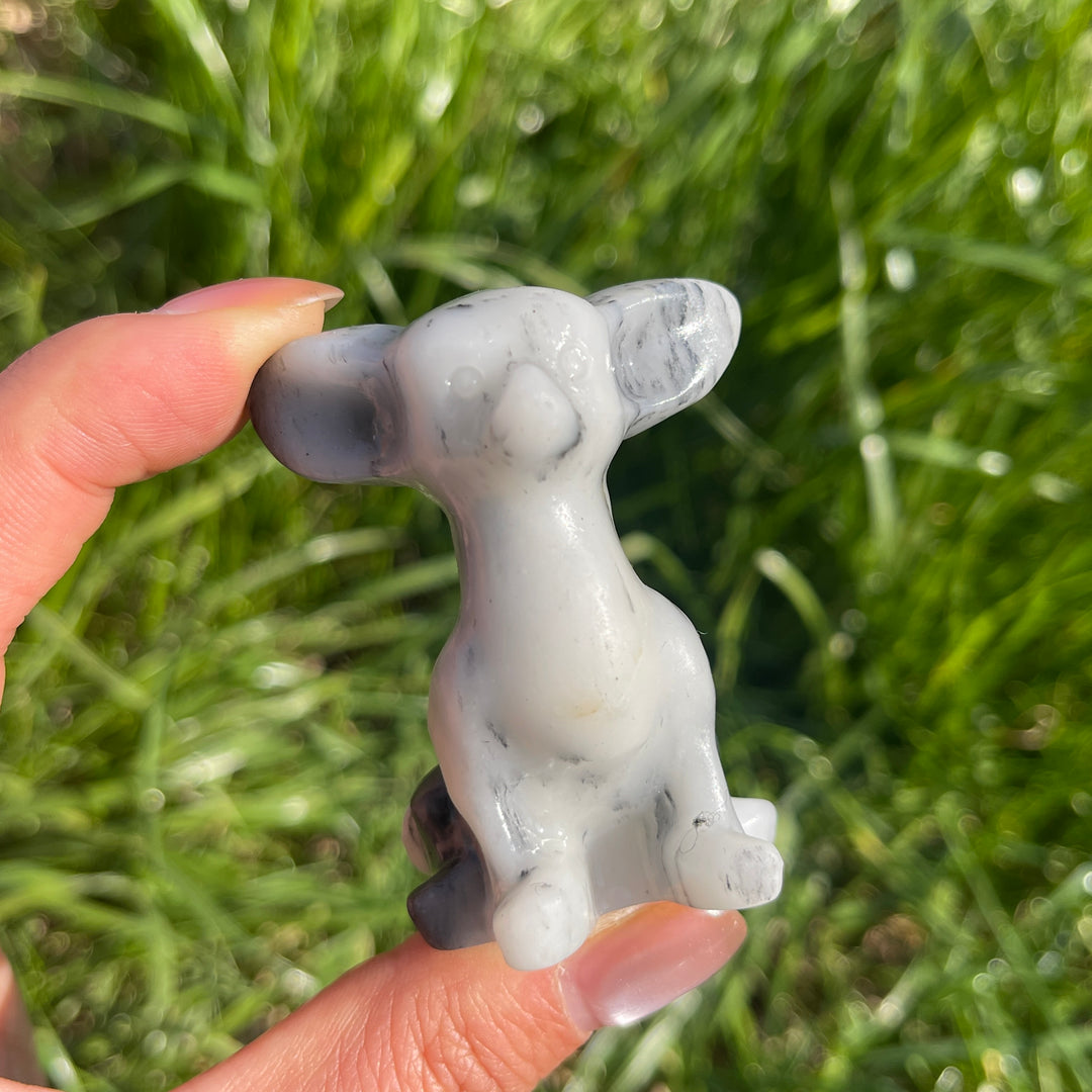 Natural Carving TaiJi Stone Chihuahua
