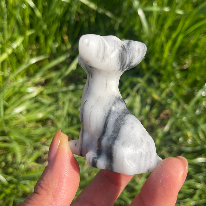 Natural Carving TaiJi Stone Chihuahua