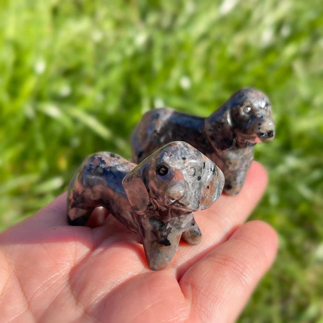 Natural Carving Yooperlite Dachshund