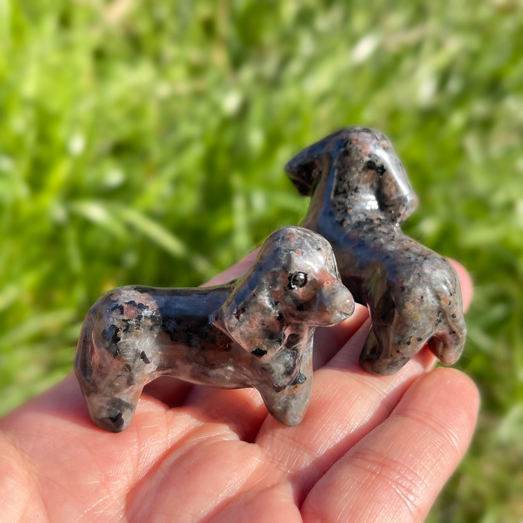 Natural Carving Yooperlite Dachshund