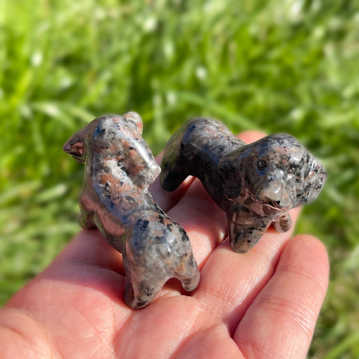 Natural Carving Yooperlite Dachshund