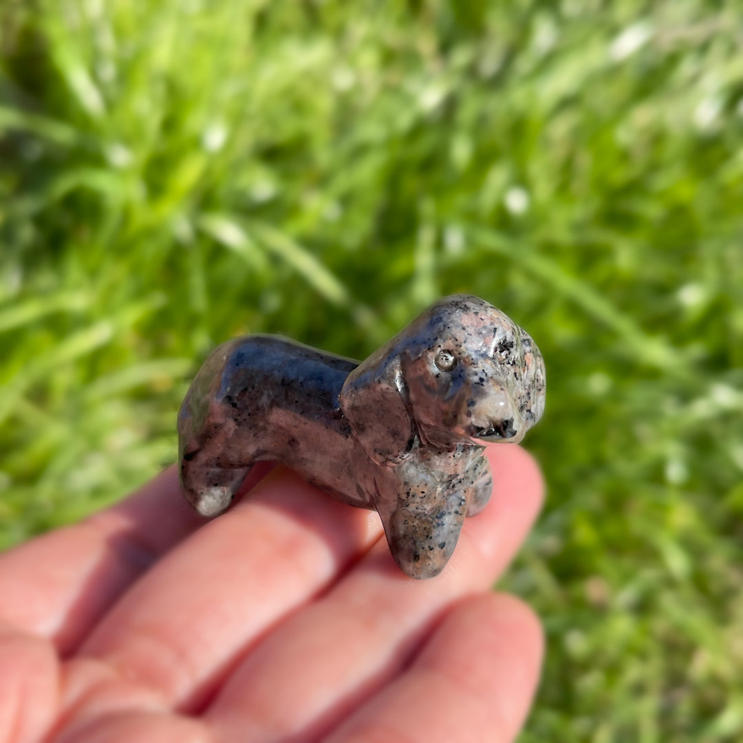 Natural Carving Yooperlite Dachshund