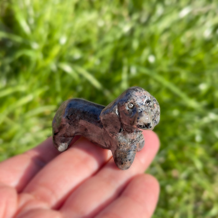 Natural Carving Yooperlite Dachshund