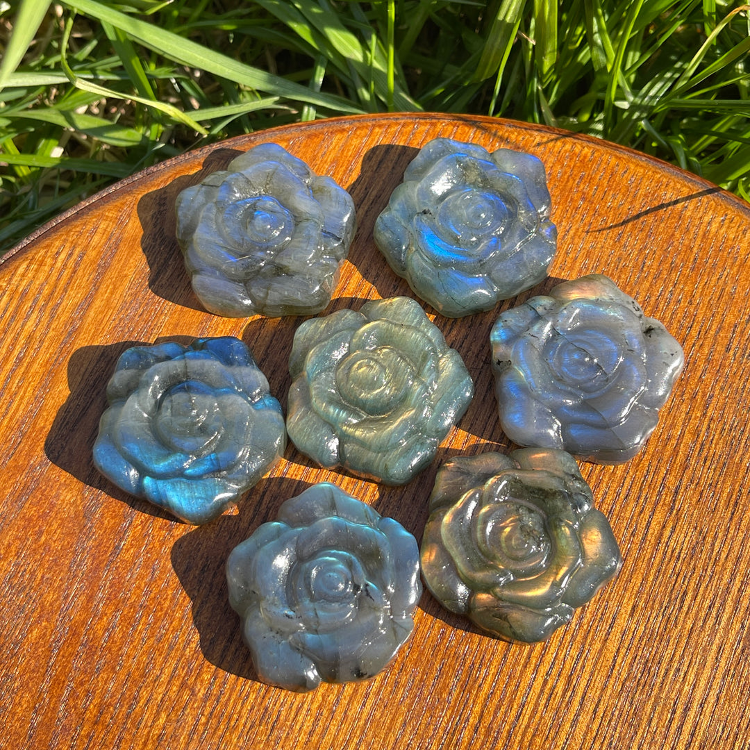 Natural Labradorite Rose